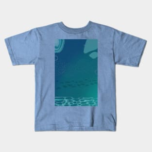 Blue Ocean Background Kids T-Shirt